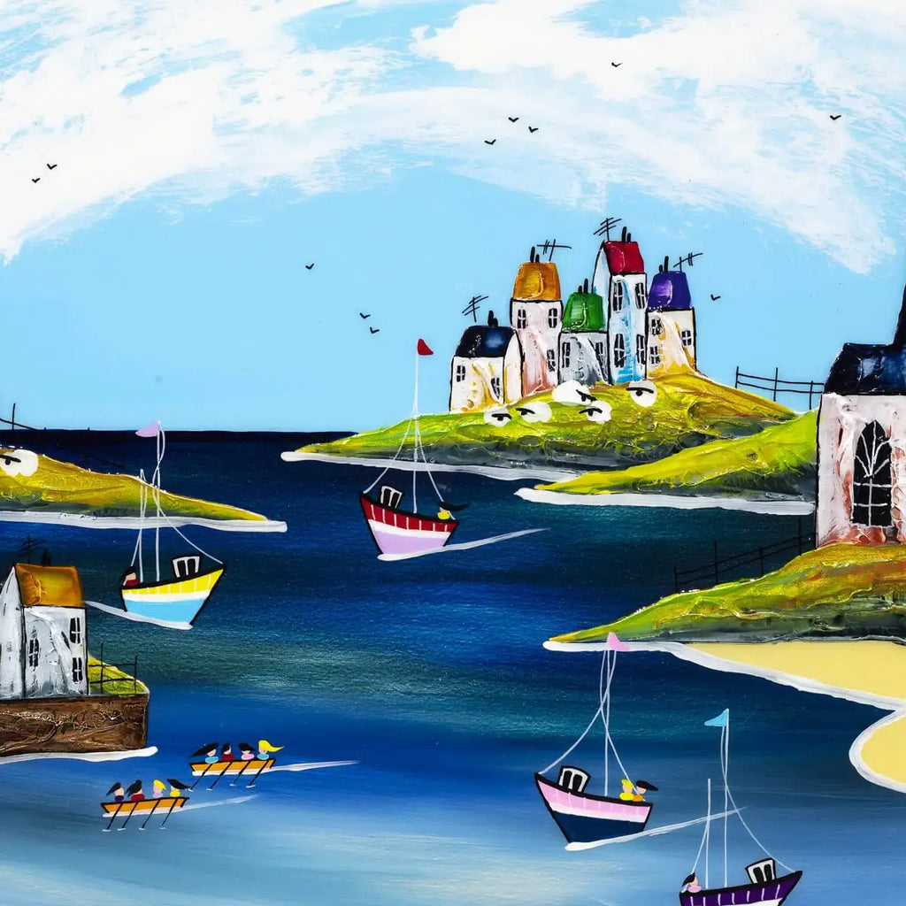 Family Sailing - Original - SOLD by artist Rozanne Bell - Wyecliffe Galleries