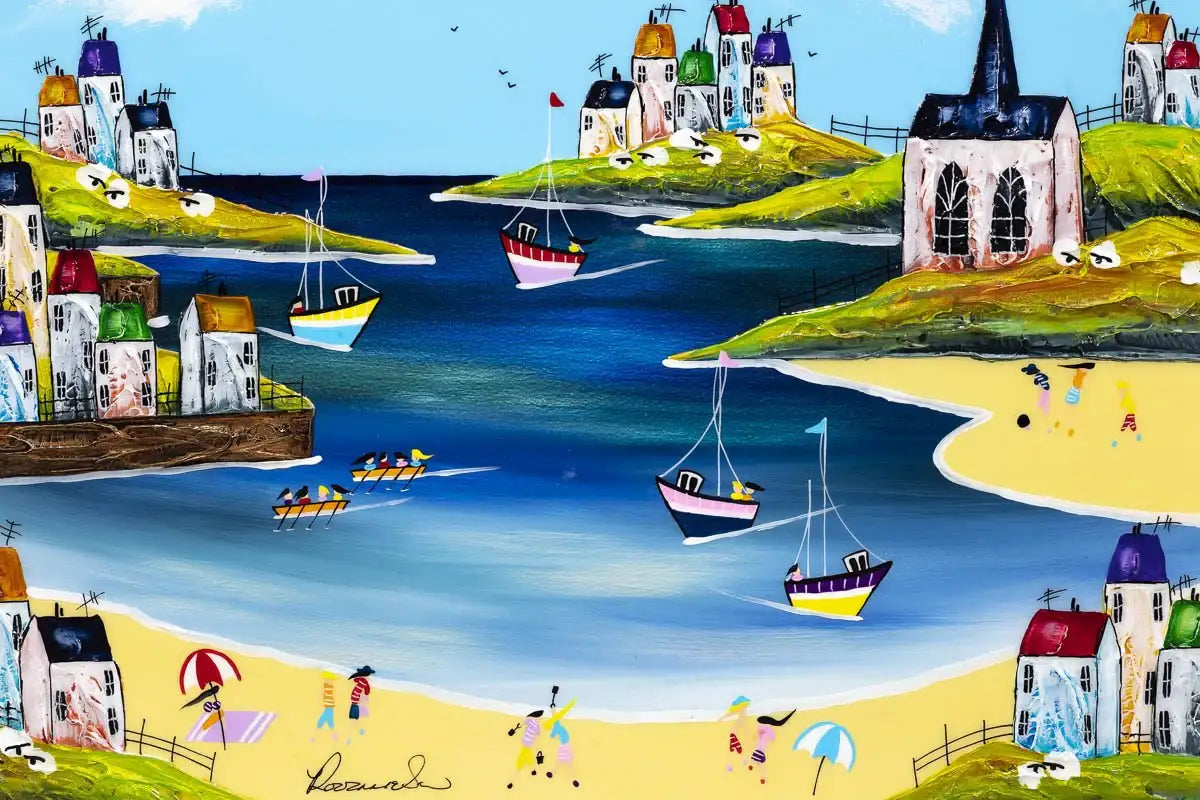 Family Sailing - Original - SOLD by artist Rozanne Bell - Wyecliffe Galleries