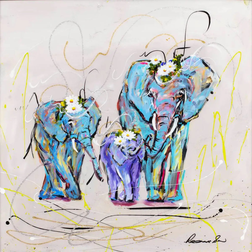 Family Ties - Original SOLD by artist Rozanne Bell - Wyecliffe Galleries