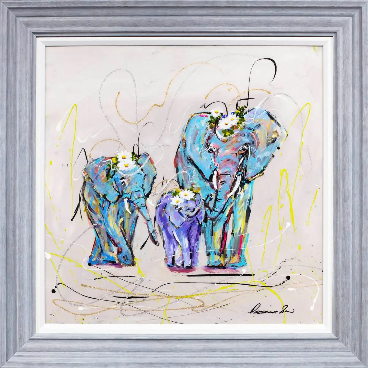Family Ties - Original SOLD by artist Rozanne Bell - Wyecliffe Galleries