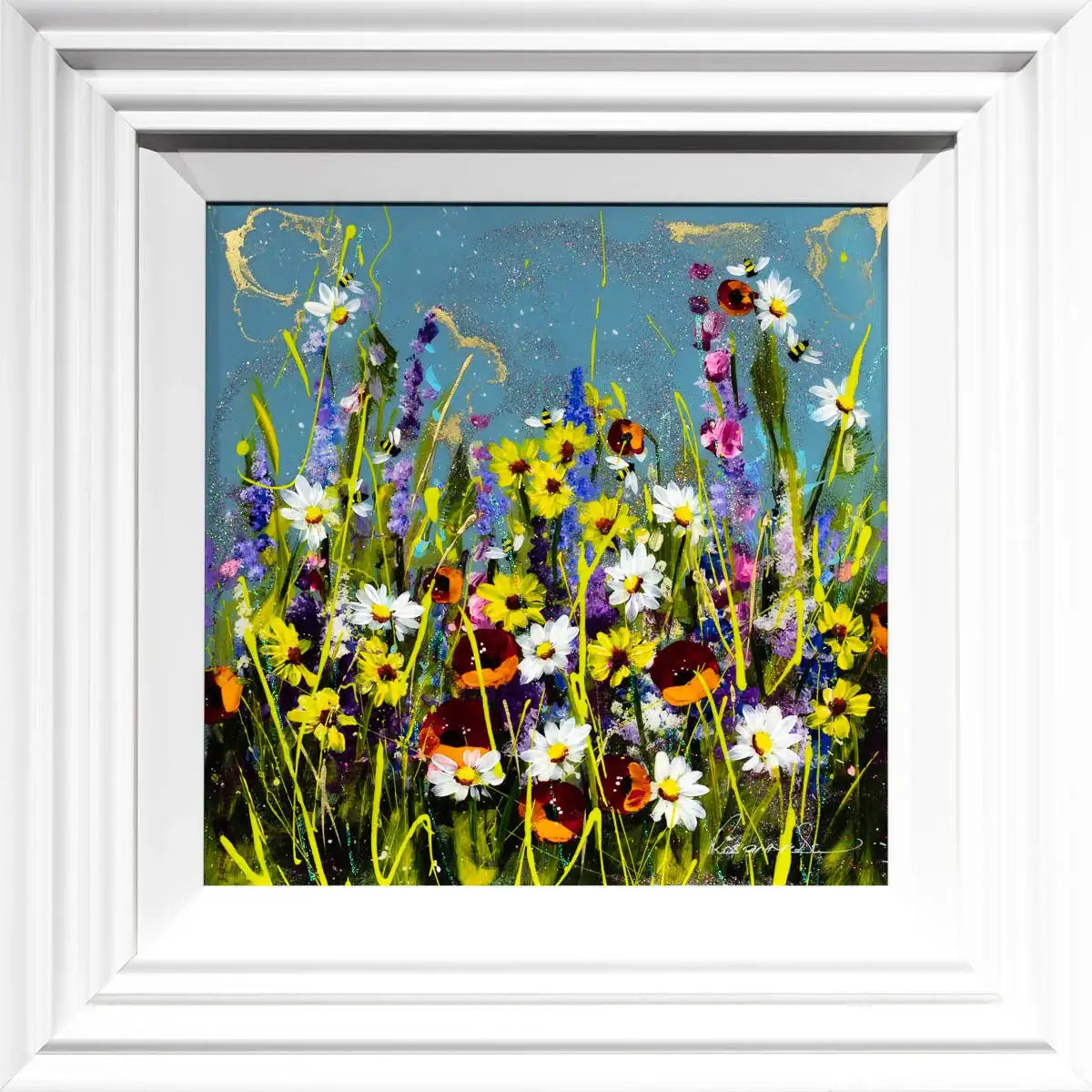 Fanatic Flowers - Original - SOLD by artist Rozanne Bell - Wyecliffe Galleries
