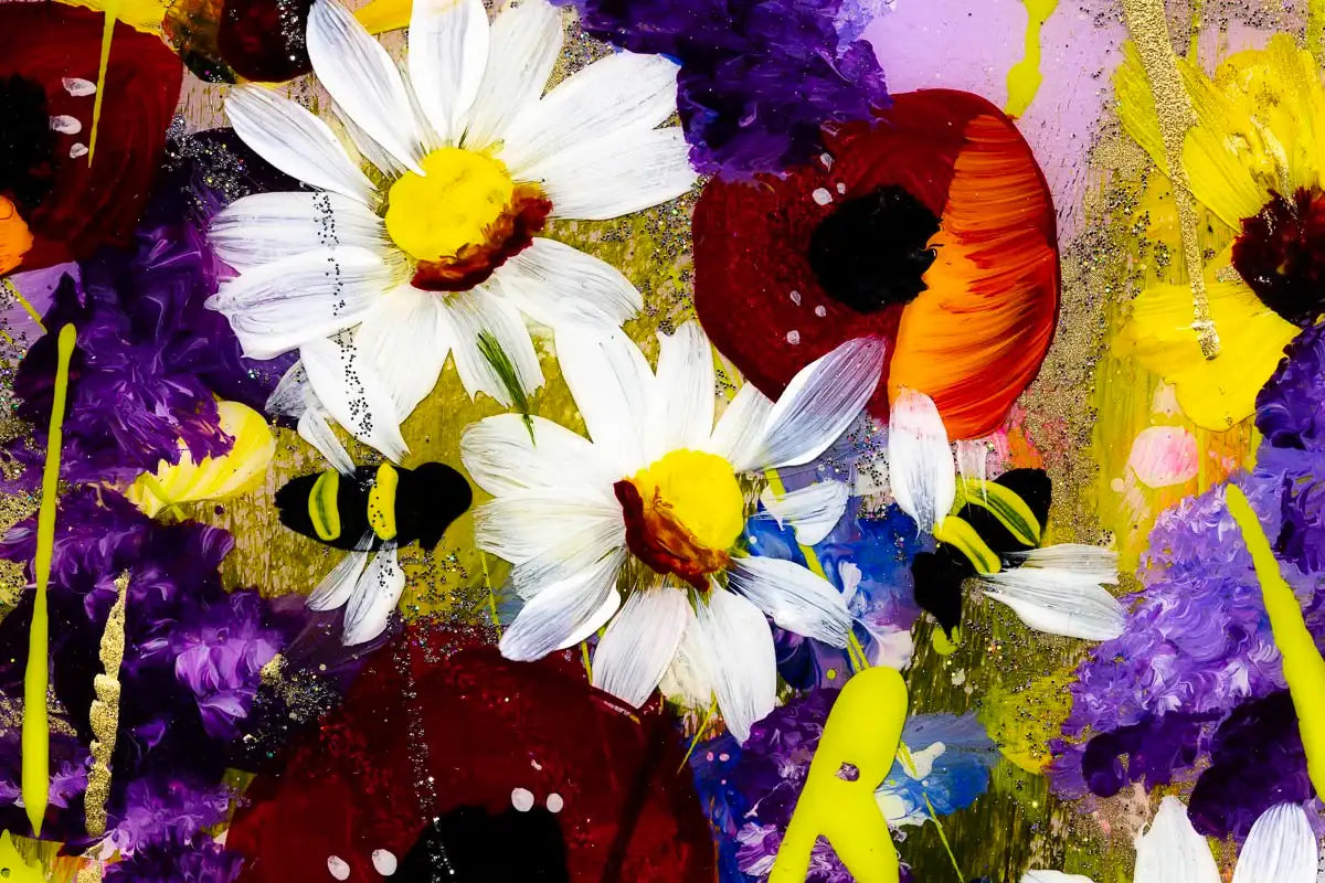 Favourite Flowers - Original - SOLD by artist Rozanne Bell - Wyecliffe Galleries