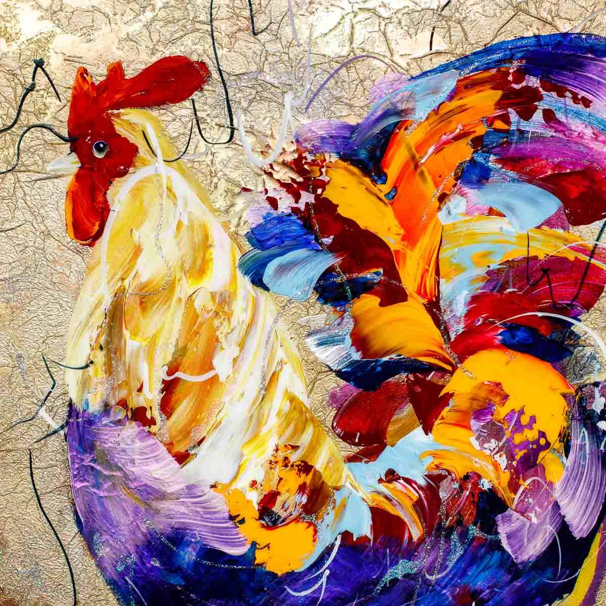 Feathered Flourish - Original by artist Rozanne Bell - Wyecliffe Galleries