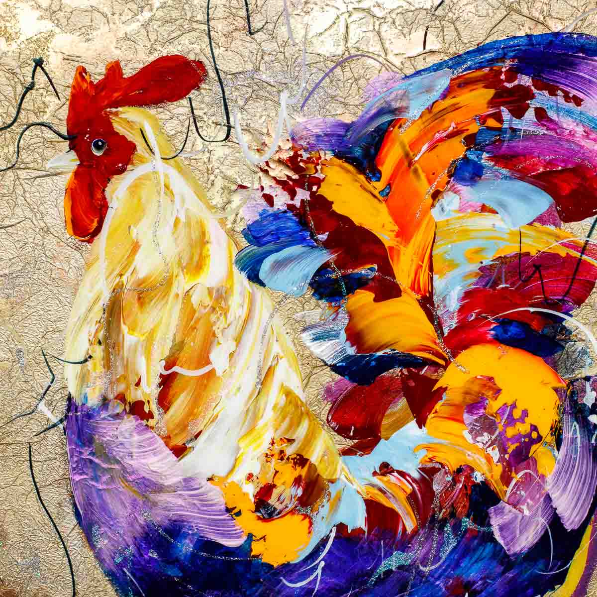 Feathered Flourish - Original Rozanne Bell Framed