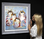 Feline Family - Original - SOLD by artist Rozanne Bell - Wyecliffe Galleries