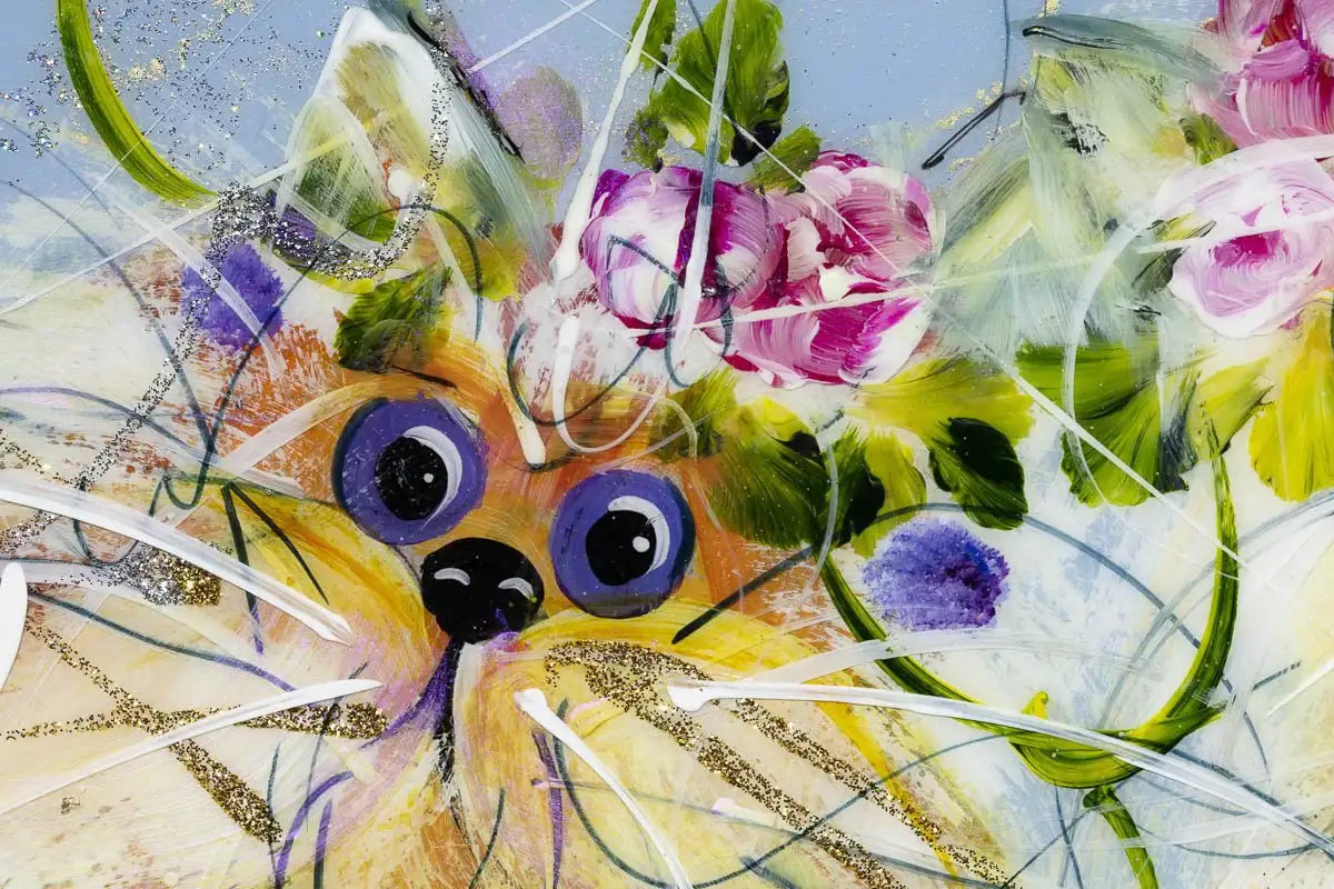 Feline Friends - Original - SOLD by artist Rozanne Bell - Wyecliffe Galleries
