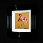 Festive Flamingo - Original - SOLD by artist Rozanne Bell - Wyecliffe Galleries