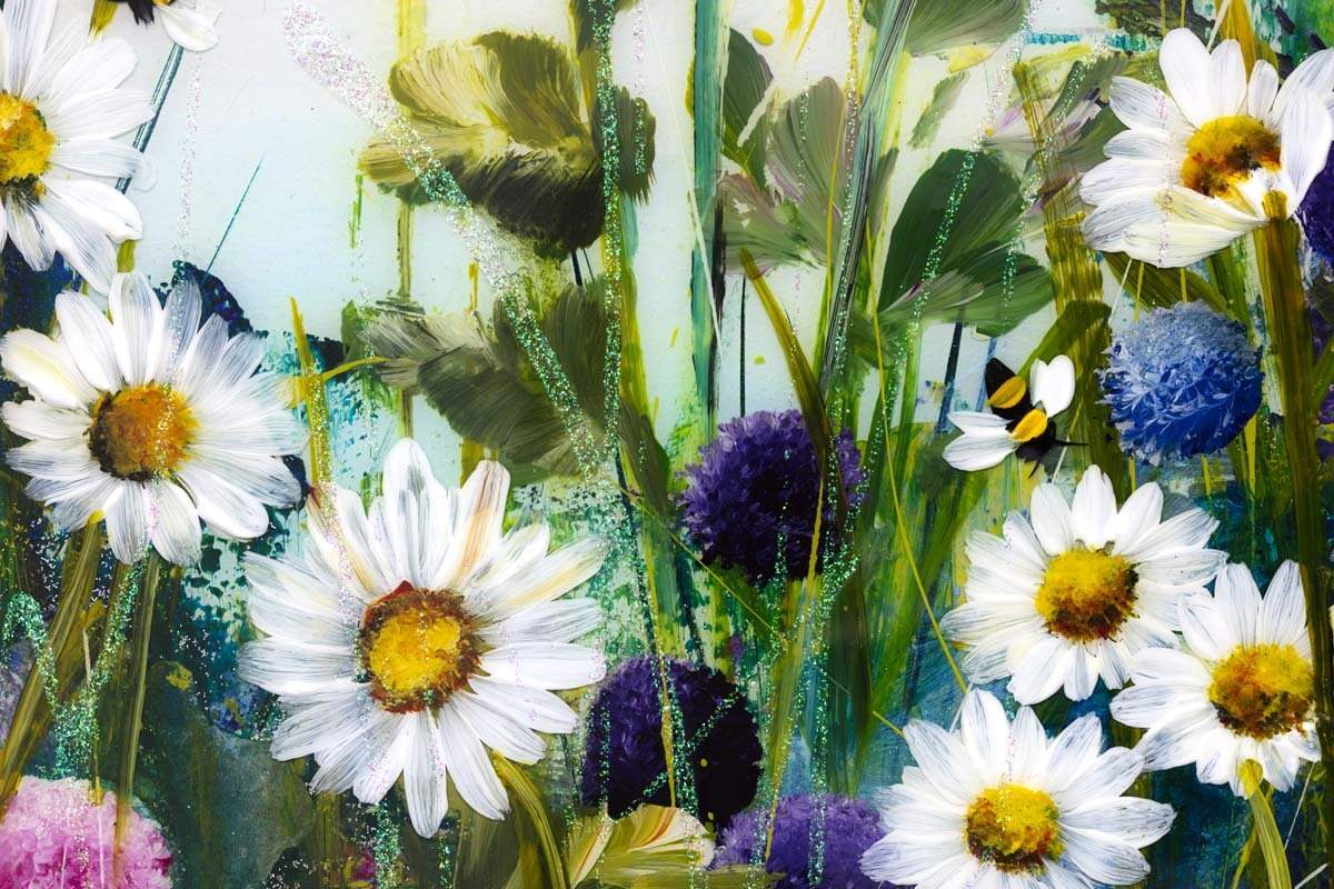 Fields of Fun - Original SOLD by artist Rozanne Bell - Wyecliffe Galleries