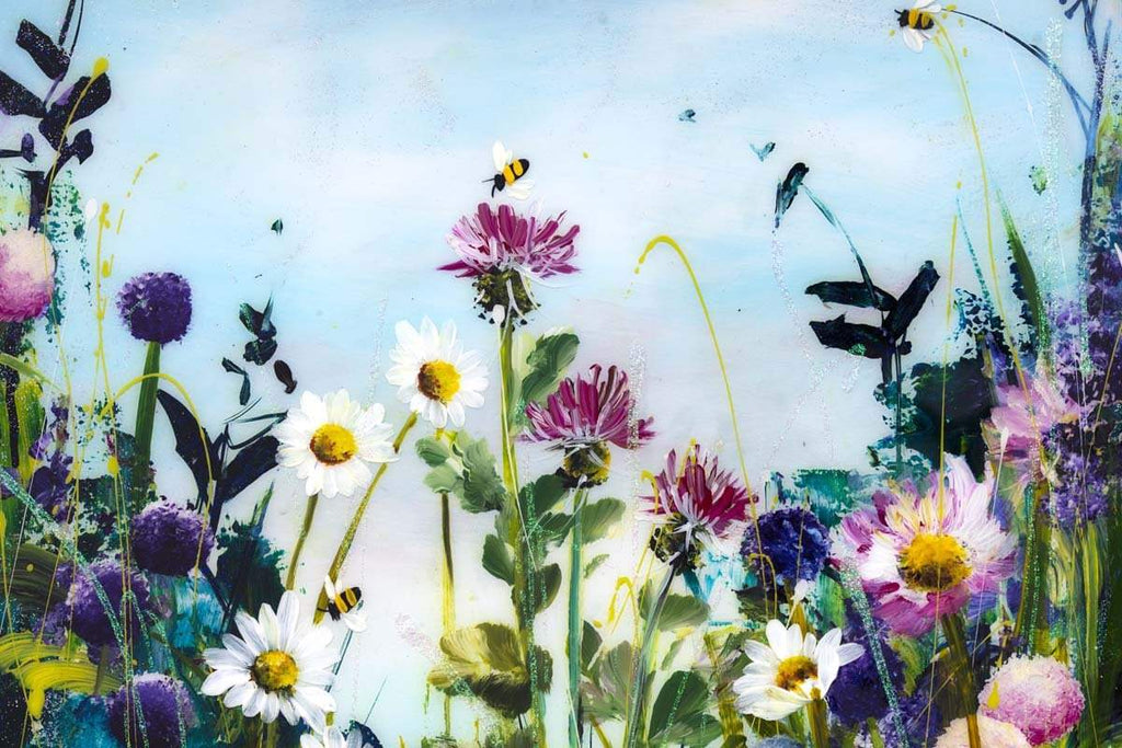 Fields of Fun - Original SOLD by artist Rozanne Bell - Wyecliffe Galleries