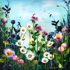 Fields of Fun - Original SOLD by artist Rozanne Bell - Wyecliffe Galleries