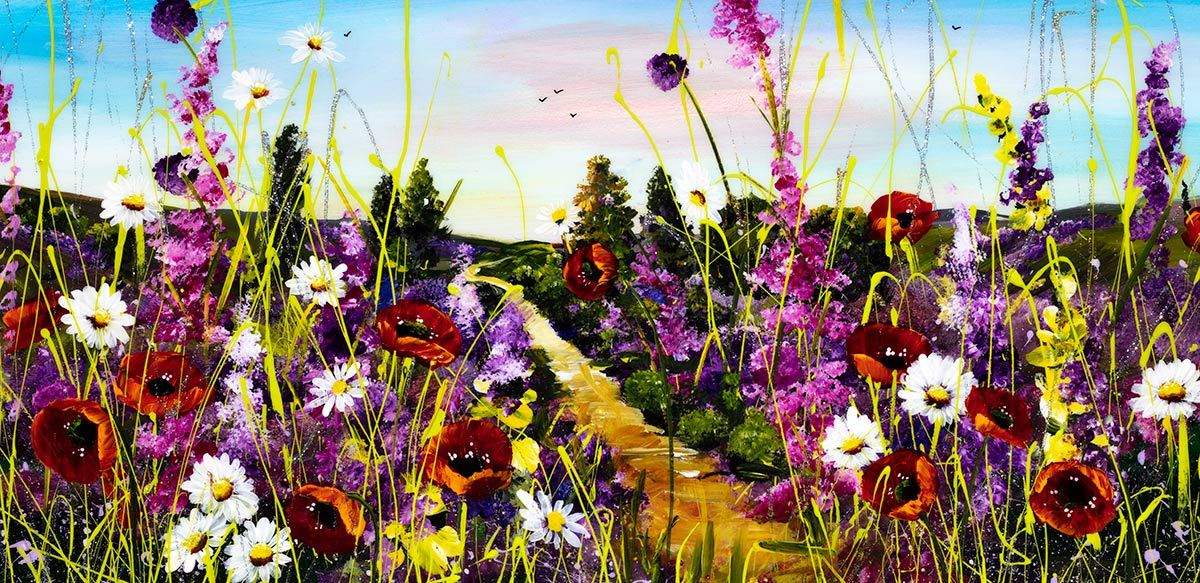 Fields of Spring - Original - SOLD by artist Rozanne Bell - Wyecliffe Galleries
