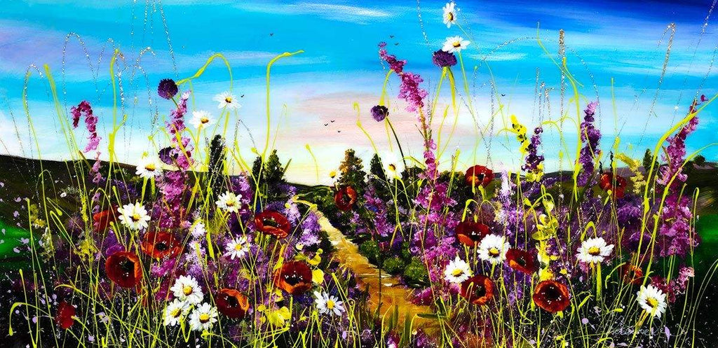Fields of Spring - Original - SOLD by artist Rozanne Bell - Wyecliffe Galleries