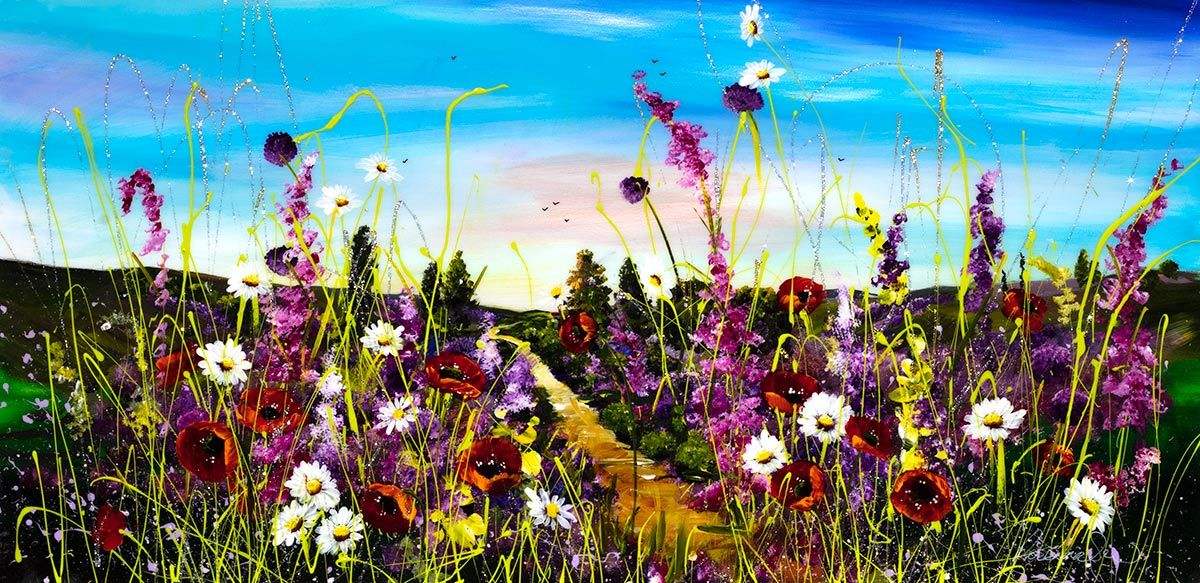 Fields of Spring - Original - SOLD by artist Rozanne Bell - Wyecliffe Galleries