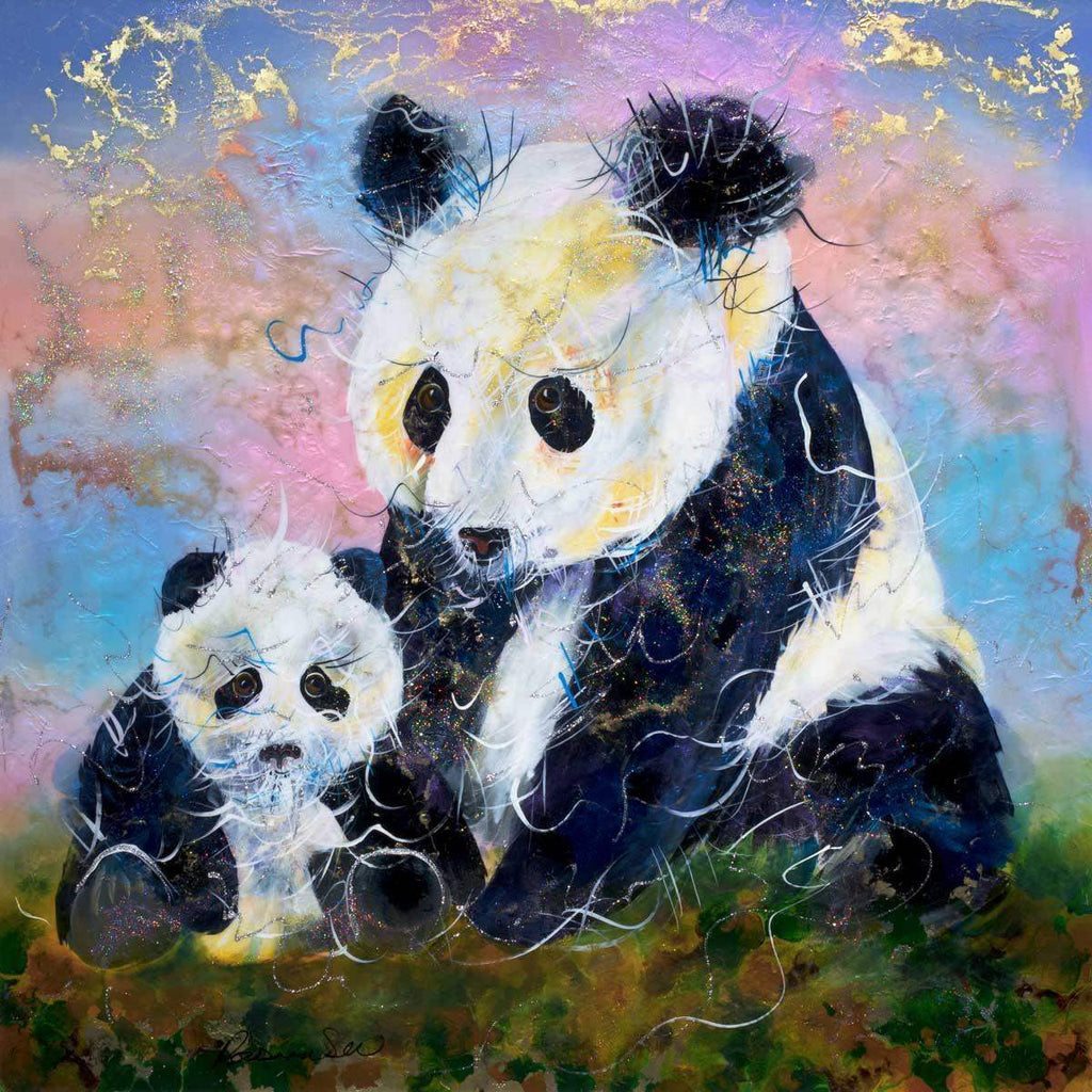 Fifi & Xiau Xiau - Original - SOLD by artist Rozanne Bell - Wyecliffe Galleries