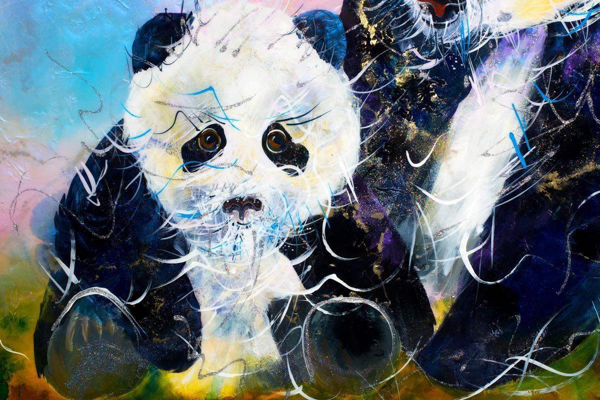 Fifi & Xiau Xiau - Original - SOLD by artist Rozanne Bell - Wyecliffe Galleries