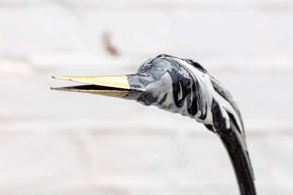 Finch - Original Sculpture - SOLD by artist Rozanne Bell - Wyecliffe Galleries