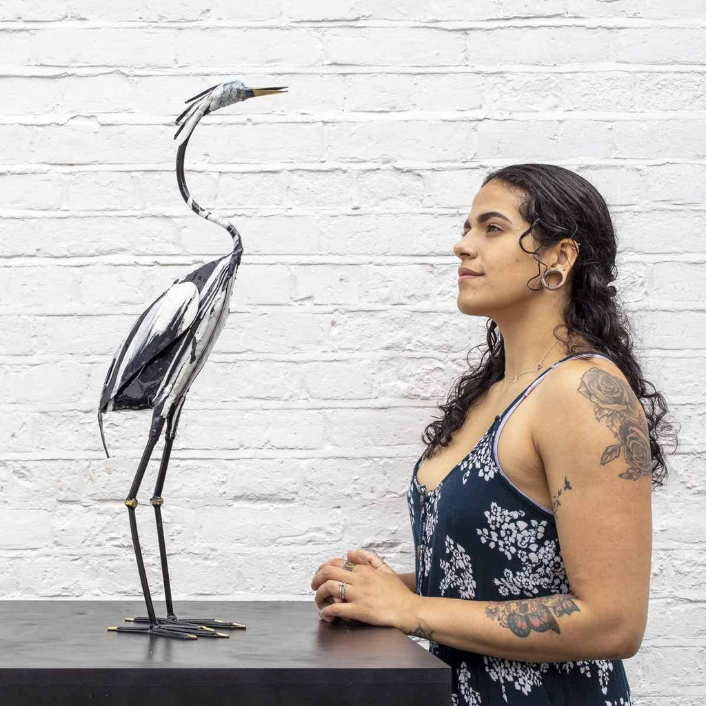 Finch - Original Sculpture - SOLD by artist Rozanne Bell - Wyecliffe Galleries