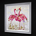 Flamingo Flamboyance - Original - SOLD by artist Rozanne Bell - Wyecliffe Galleries