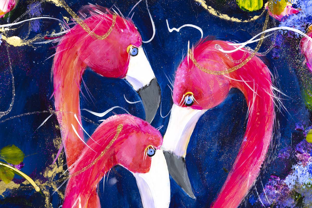 Flamingo Flock - Original Rozanne Bell Original