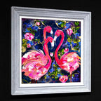 Flamingo Flock - Original - SOLD by artist Rozanne Bell - Wyecliffe Galleries