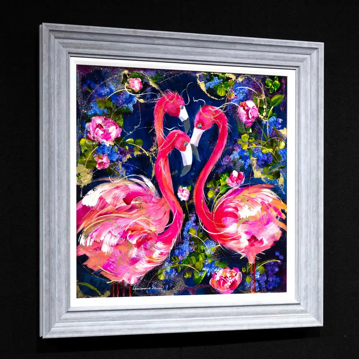 Flamingo Flock - Original - SOLD by artist Rozanne Bell - Wyecliffe Galleries