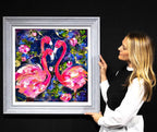 Flamingo Flock - Original - SOLD by artist Rozanne Bell - Wyecliffe Galleries