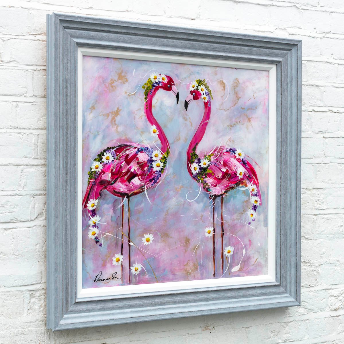 Flamingo Friends - Original Rozanne Bell Original
