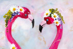 Flamingo Friends - Original - SOLD by artist Rozanne Bell - Wyecliffe Galleries