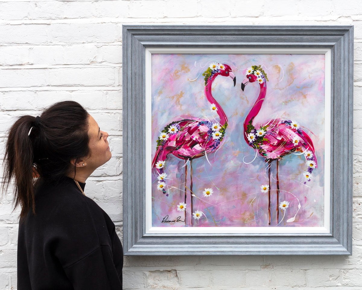 Flamingo Friends - Original Rozanne Bell Original