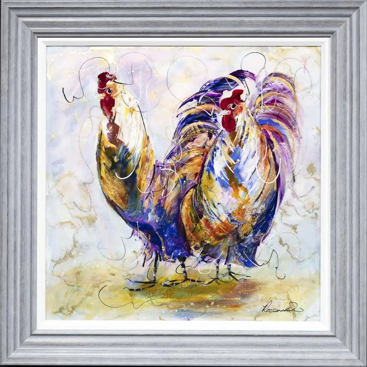 Flock - Original - SOLD by artist Rozanne Bell - Wyecliffe Galleries