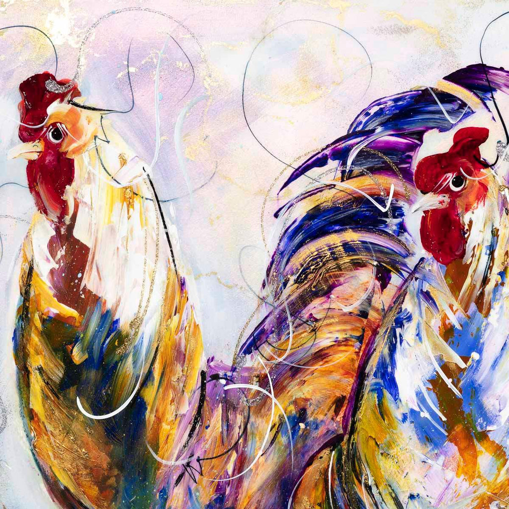 Flock - Original - SOLD by artist Rozanne Bell - Wyecliffe Galleries