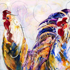 Flock - Original - SOLD by artist Rozanne Bell - Wyecliffe Galleries