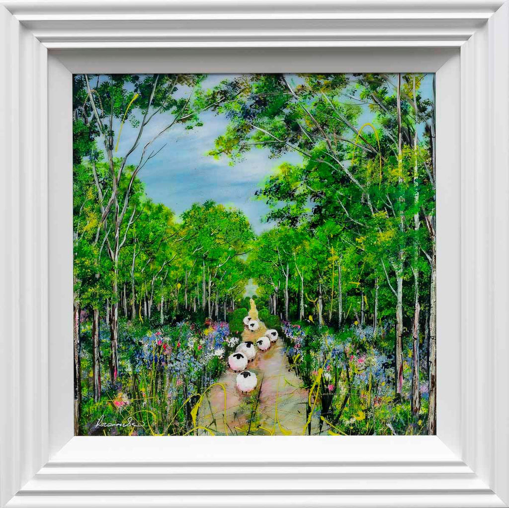 Flocking Through the Forest - Original SOLD by artist Rozanne Bell - Wyecliffe Galleries