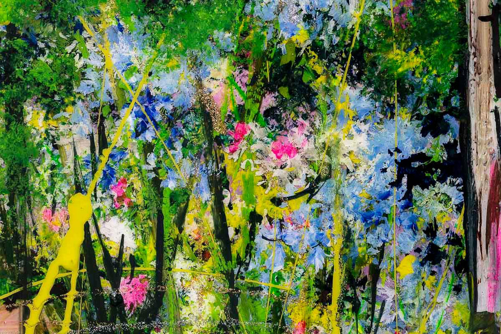 Flocking Through the Forest - Original SOLD by artist Rozanne Bell - Wyecliffe Galleries