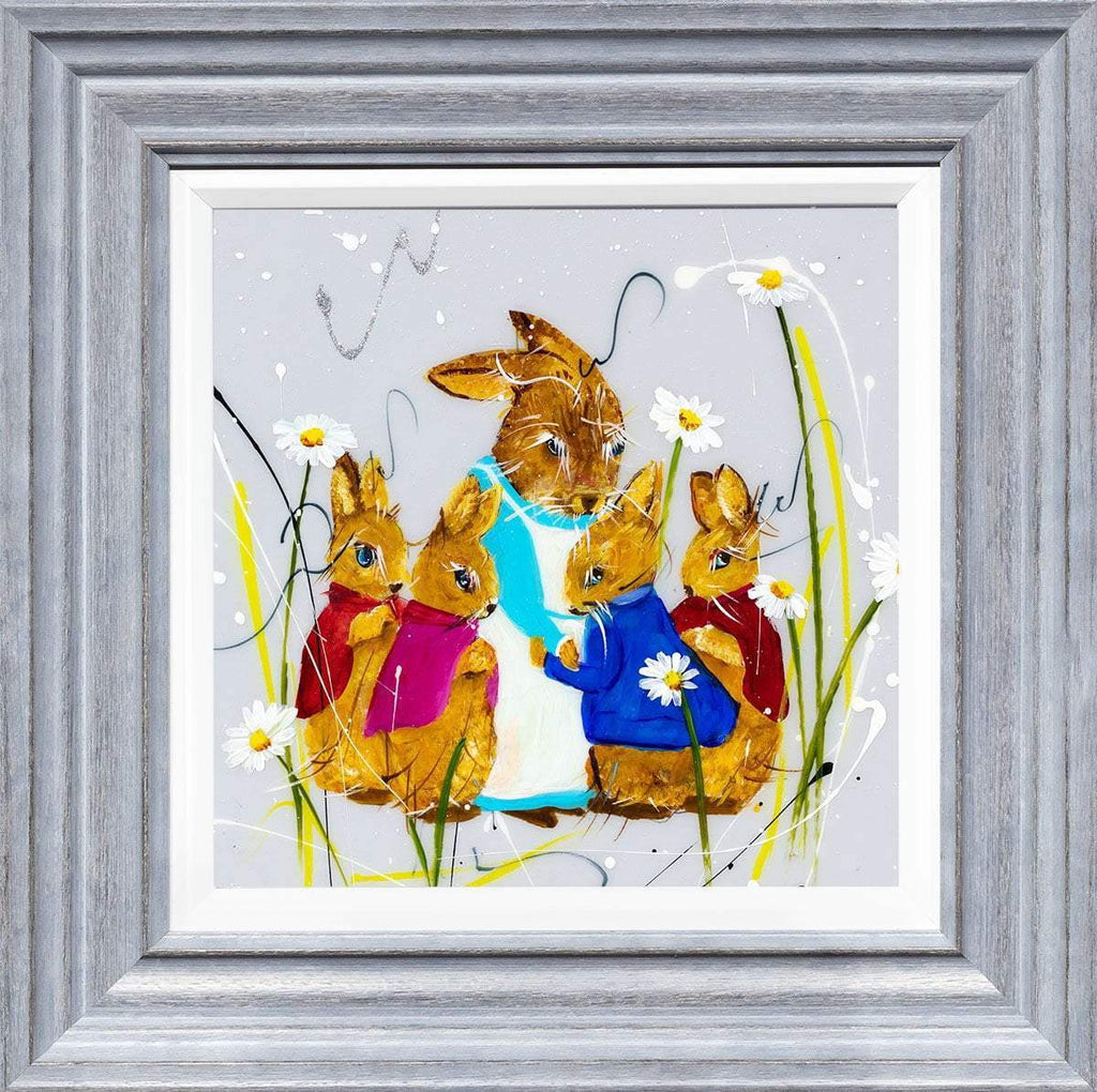 Flopsy, Mopsy, Cottontail & Peter - Original SOLD by artist Rozanne Bell - Wyecliffe Galleries