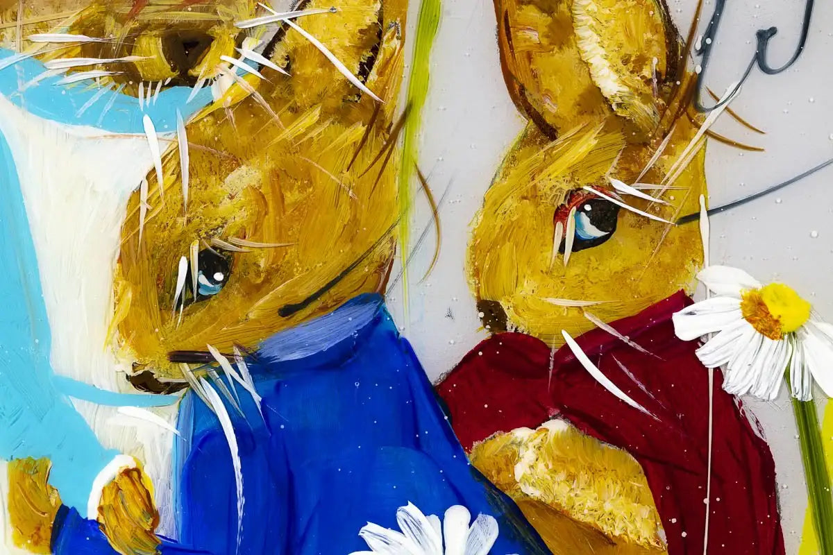 Flopsy, Mopsy, Cottontail & Peter - Original SOLD by artist Rozanne Bell - Wyecliffe Galleries