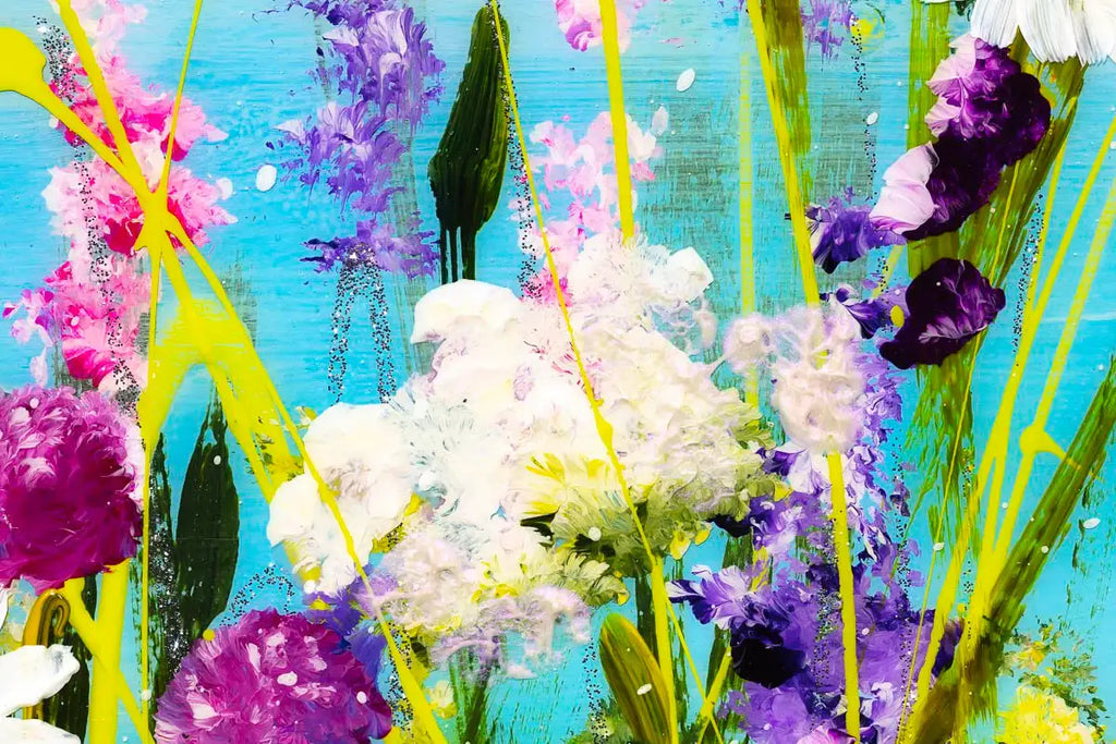 Floral Bliss - Original - SOLD by artist Rozanne Bell - Wyecliffe Galleries