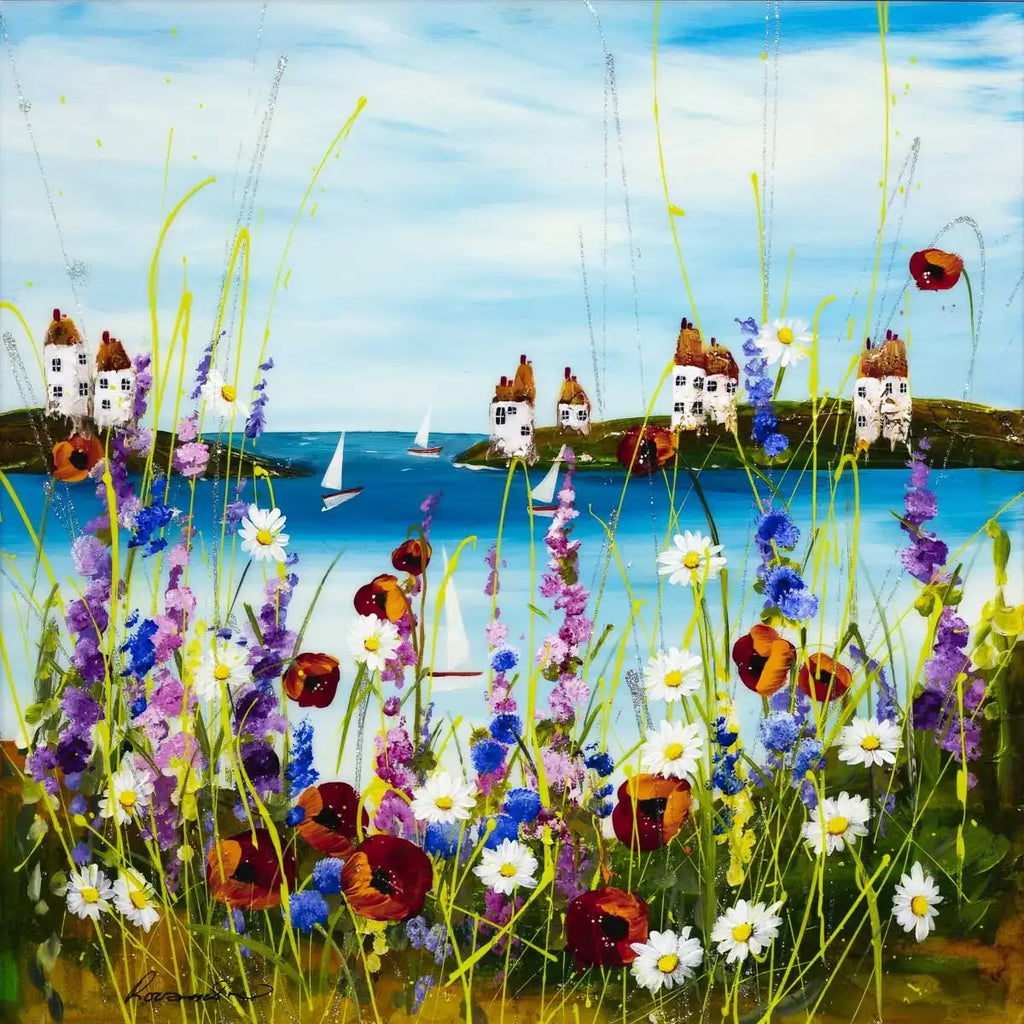 Floral Coast - Original - SOLD by artist Rozanne Bell - Wyecliffe Galleries