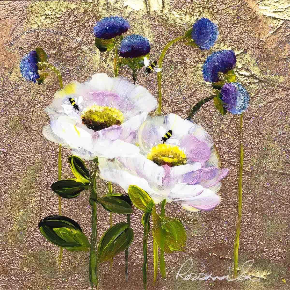 Floral Fancy - Original - SOLD by artist Rozanne Bell - Wyecliffe Galleries