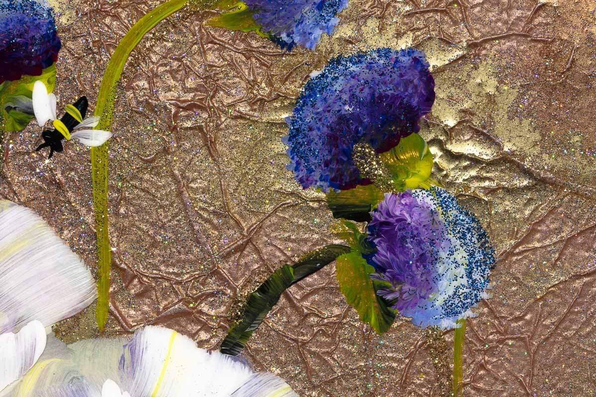 Floral Fancy - Original Rozanne Bell Framed