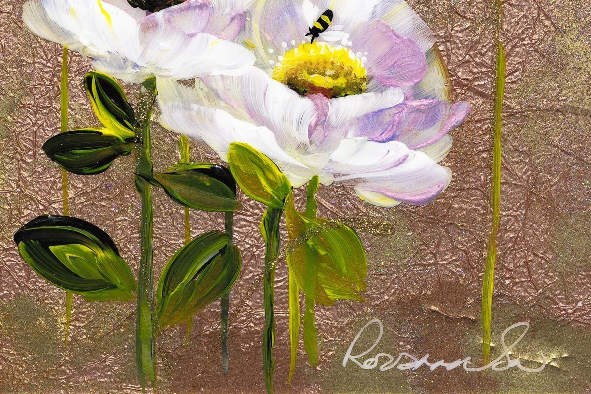 Floral Fancy - Original Rozanne Bell Framed
