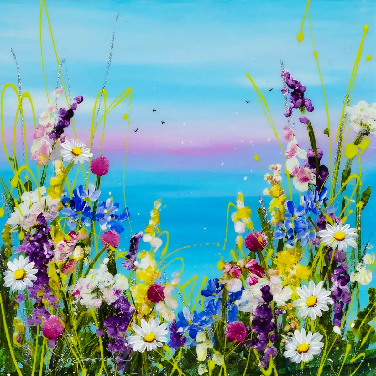Floral Haven - Original - SOLD by artist Rozanne Bell - Wyecliffe Galleries