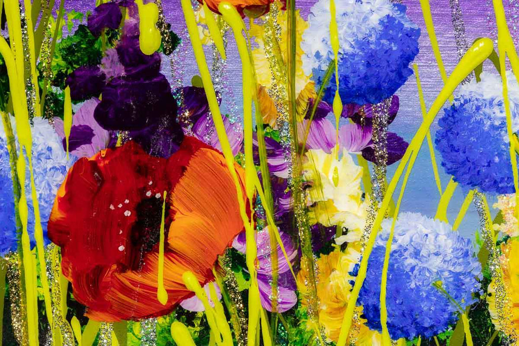 Floral Haze II - Original - SOLD by artist Rozanne Bell - Wyecliffe Galleries