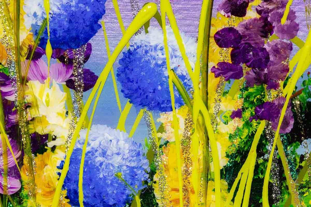 Floral Haze II - Original - SOLD by artist Rozanne Bell - Wyecliffe Galleries