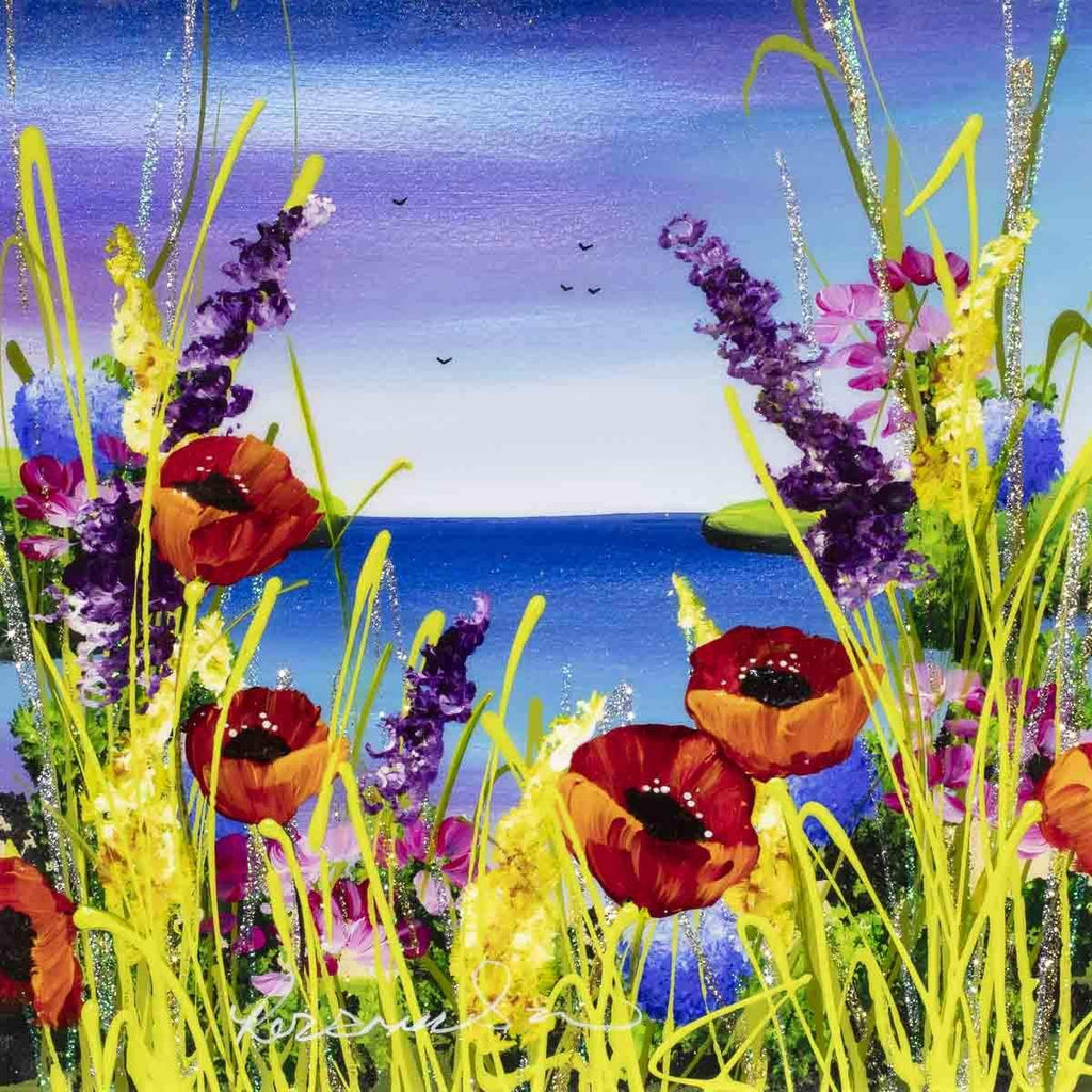 Floral Haze III - Original - SOLD by artist Rozanne Bell - Wyecliffe Galleries