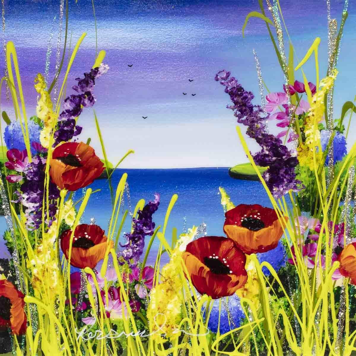 Floral Haze III - Original - SOLD by artist Rozanne Bell - Wyecliffe Galleries