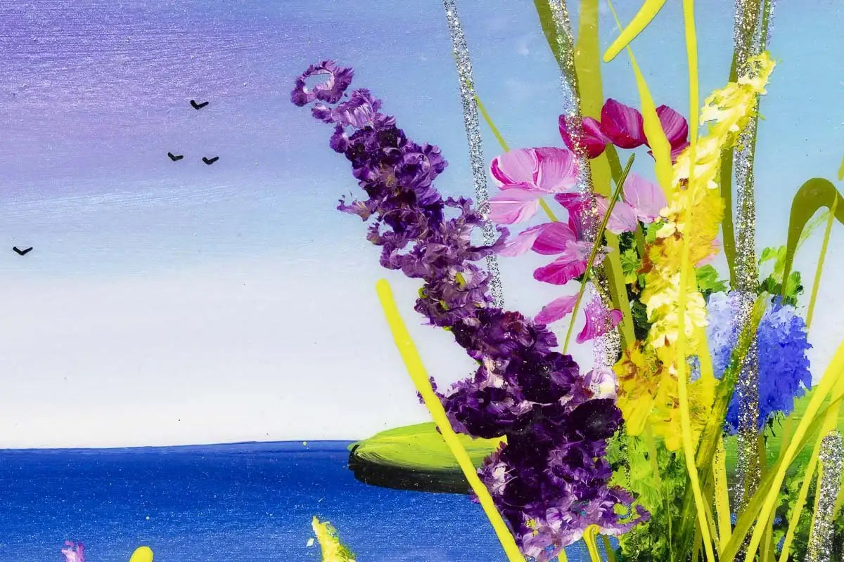 Floral Haze III - Original - SOLD by artist Rozanne Bell - Wyecliffe Galleries