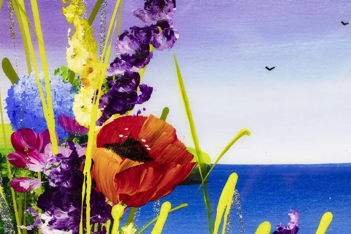 Floral Haze III - Original - SOLD by artist Rozanne Bell - Wyecliffe Galleries