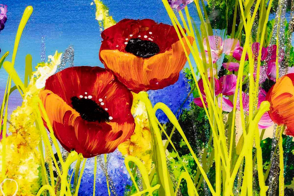 Floral Haze III - Original - SOLD by artist Rozanne Bell - Wyecliffe Galleries