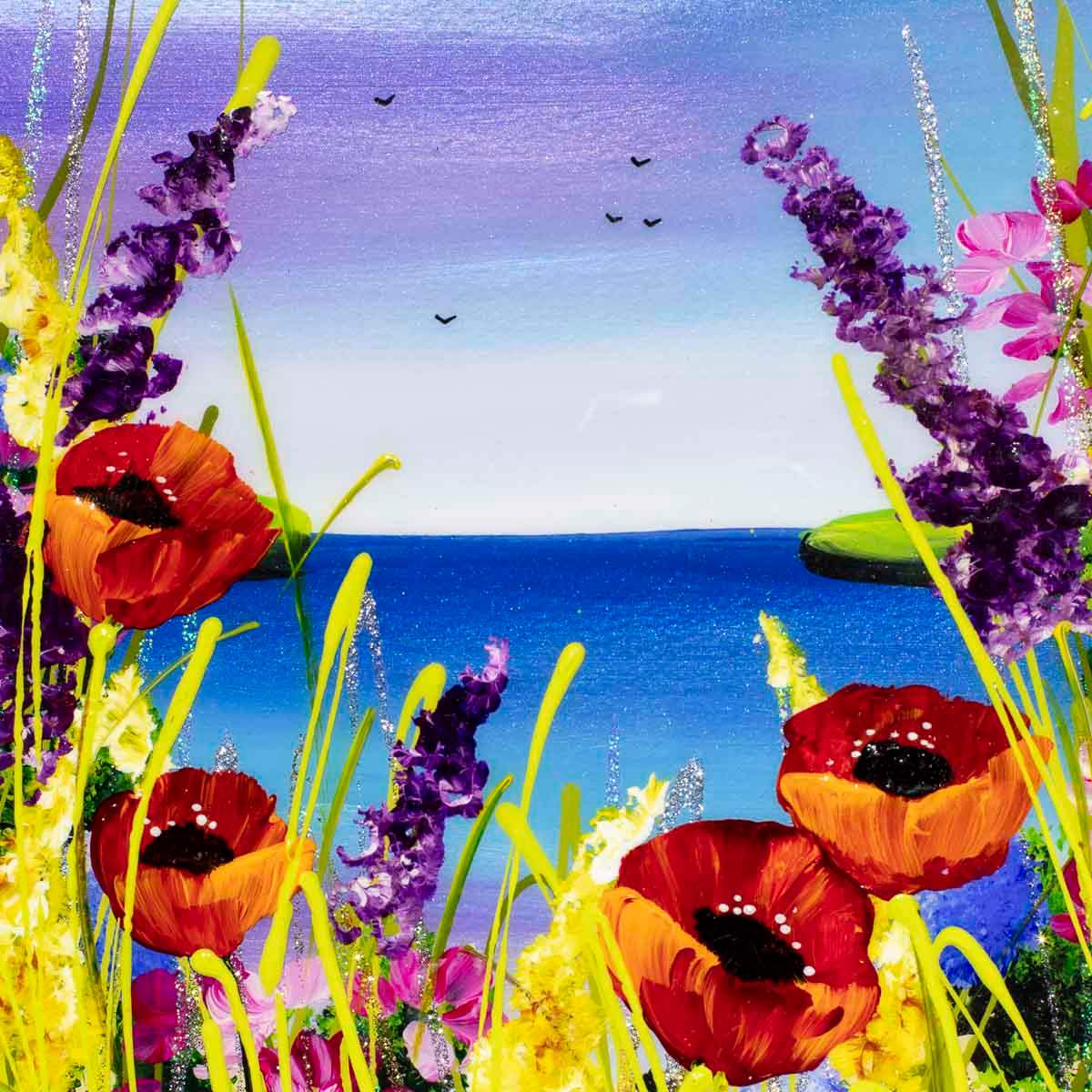 Floral Haze III - Original - SOLD by artist Rozanne Bell - Wyecliffe Galleries